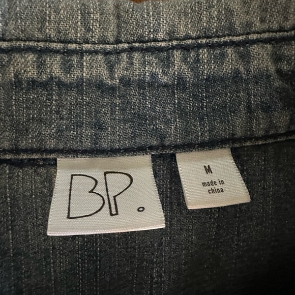 BP from Nordstrom denim lace long sleeve button down shirt, lace in back. NWOT - Picture 3 of 7